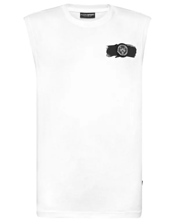 Philipp Plein Sleeveless T-shirt Round Neck white Fashion