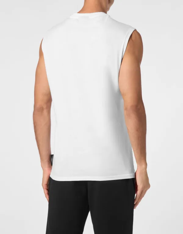 sleeveless_tshirt_round_n_2-7.webp Philipp Plein Sleeveless T-shirt Round Neck SS Tiger white/silver Online