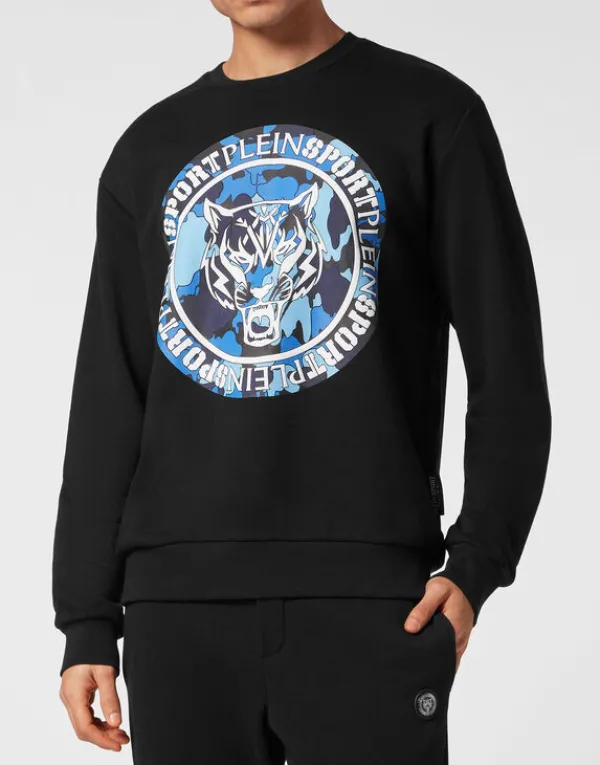 Philipp Plein Sweatshirt LS Carbon Tiger Discount