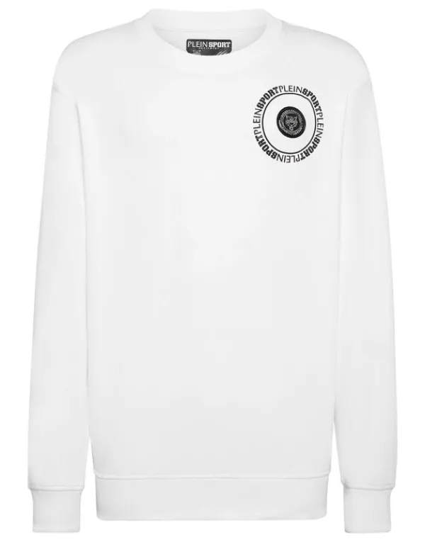 Philipp Plein Sweatshirt Round Neck Carbon Tiger white Sale