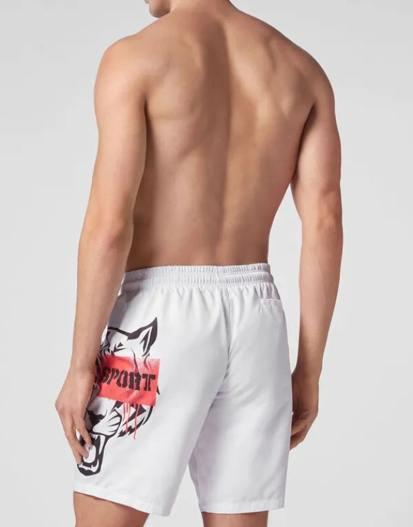 swimtrunks_tiger_2.webp Philipp Plein Swim-Trunks Tiger white Fashion