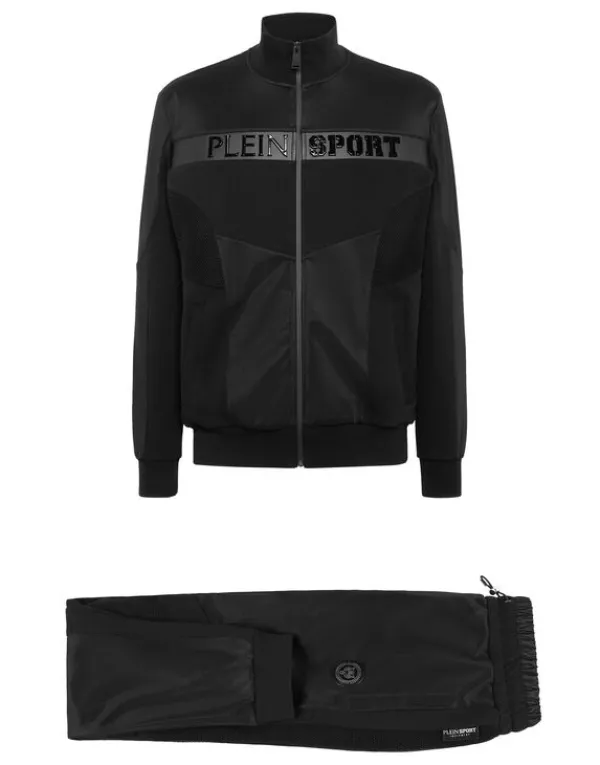 Philipp Plein Tracksuit: Zip-up Jacket + jogging pants Statement black Best