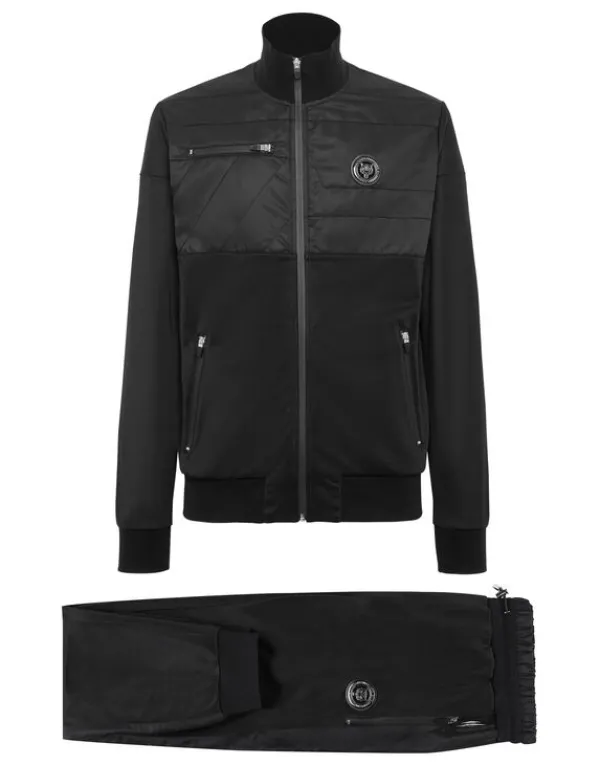 Philipp Plein Tracksuit: Zip-up Jacket + jogging pants Tiger black Fashion