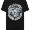 Philipp Plein T-shirt Round Neck Carbon Tiger Discount