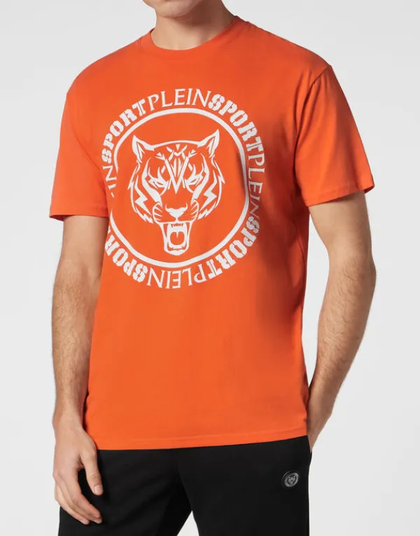 Philipp Plein T-shirt Round Neck Carbon Tiger orange Sale