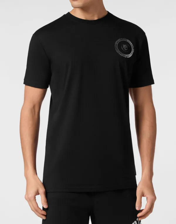 Philipp Plein T-shirt Round Neck SS Carbon Tiger black Online