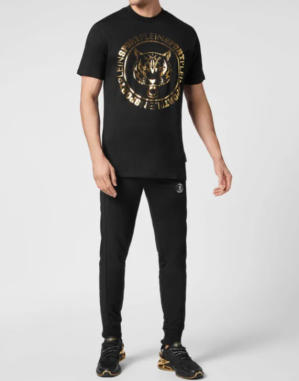 tshirt_round_neck_ss_carb_3-1.webp Philipp Plein T-shirt Round Neck SS Carbon Tiger black/lightgold New