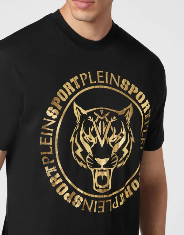 tshirt_round_neck_ss_carb_4-1.webp Philipp Plein T-shirt Round Neck SS Carbon Tiger black/lightgold New