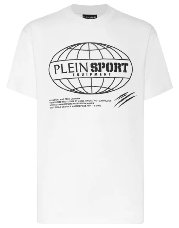 Philipp Plein T-shirt Round Neck SS Global Express Edition white Hot