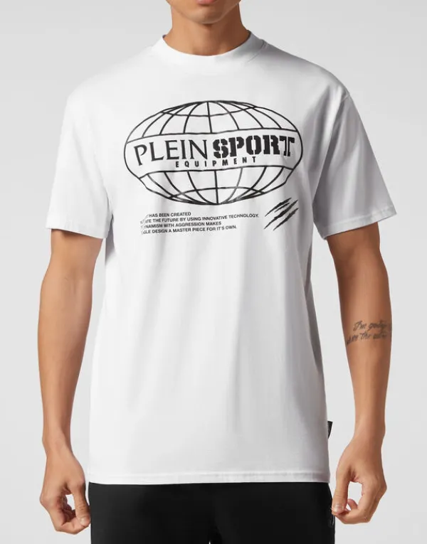 Philipp Plein T-shirt Round Neck SS Global Express Edition white Hot