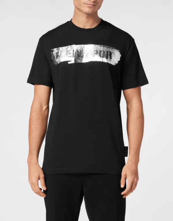 Philipp Plein T-shirt Round Neck SS Silver Brush black/silver Hot