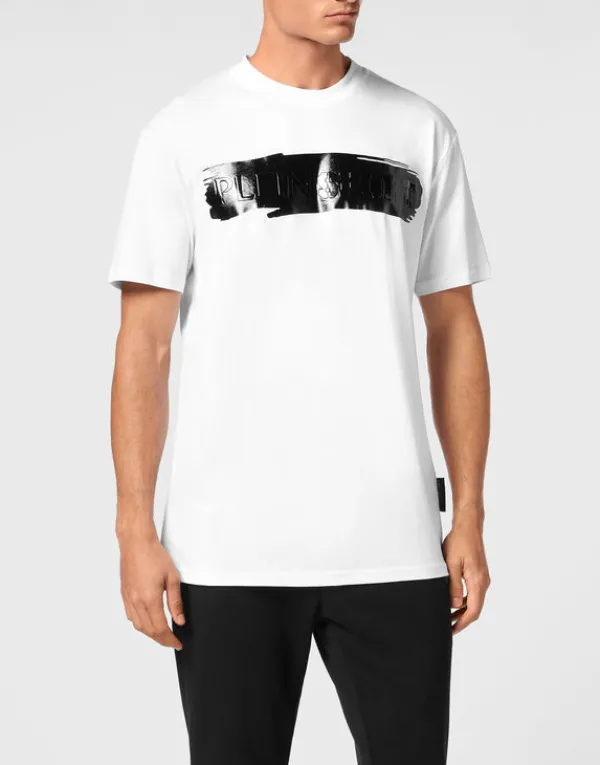 Philipp Plein T-shirt Round Neck SS Silver Brush white Fashion