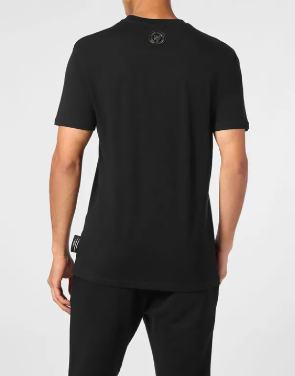 tshirt_round_neck_ss_silv_2-4.webp Philipp Plein T-shirt Round Neck SS Silver Brush black/lightgold Outlet