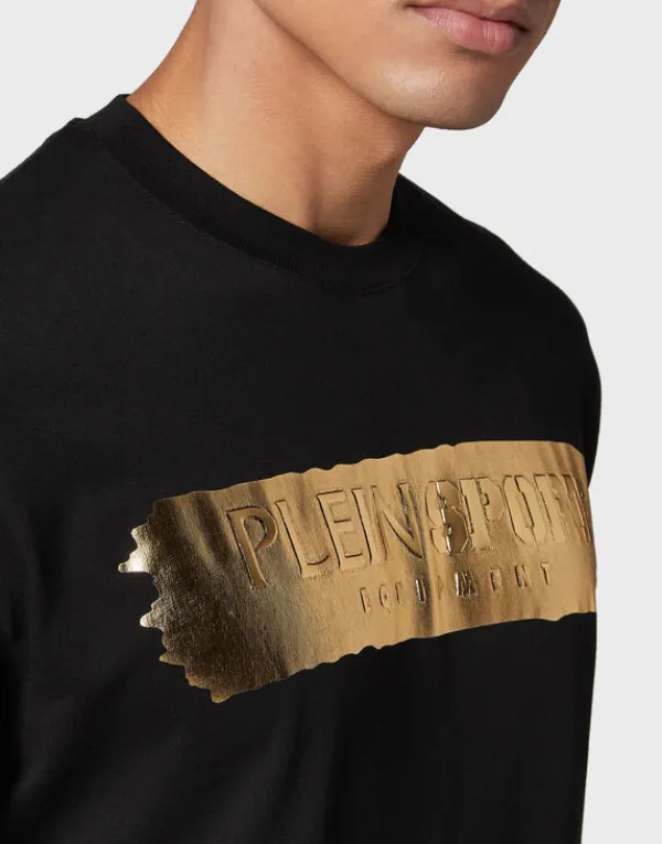 tshirt_round_neck_ss_silv_4.webp Philipp Plein T-shirt Round Neck SS Silver Brush black/lightgold Sale