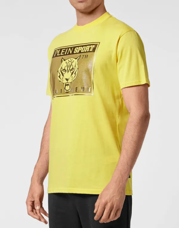 Philipp Plein T-shirt Round Neck SS Statement yellow Fashion