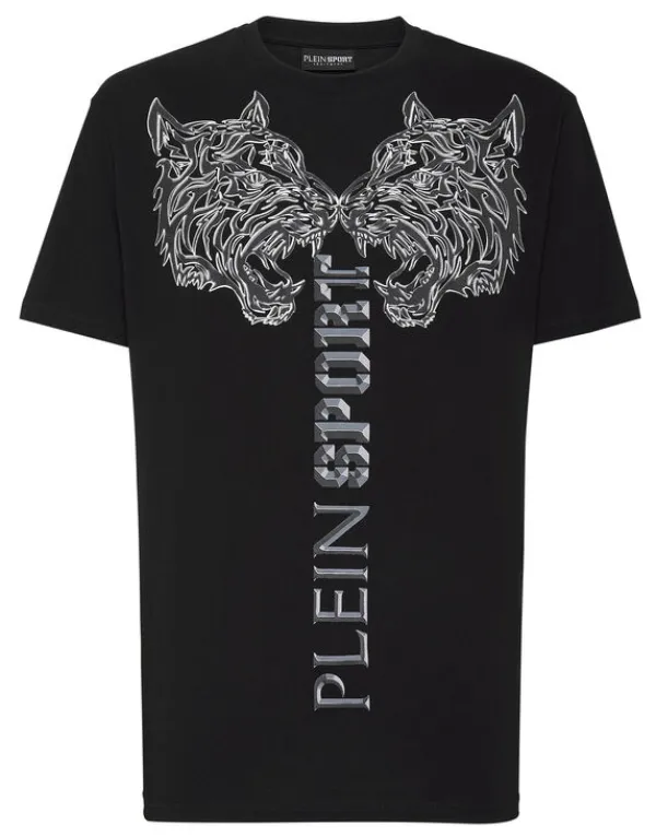 Philipp Plein T-shirt Round Neck SS Tiger black Hot