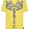 Philipp Plein T-shirt Round Neck SS Tiger yellowfluo Fashion
