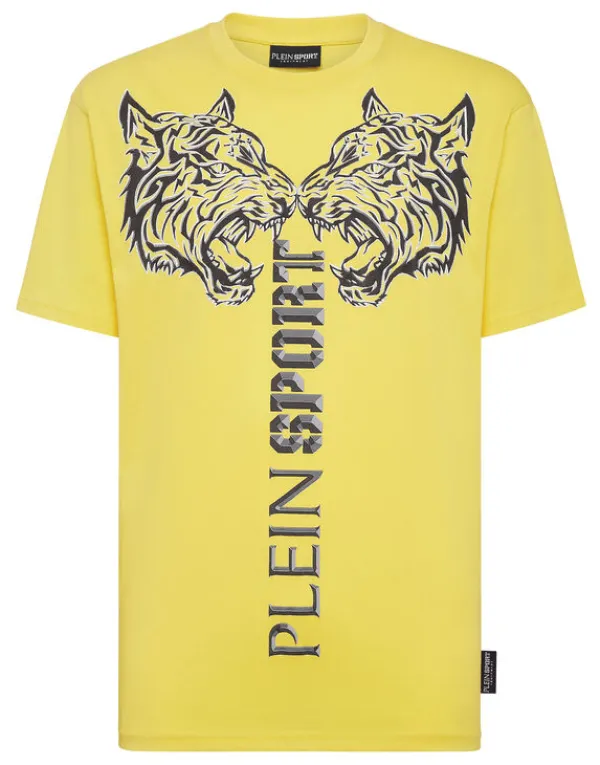 Philipp Plein T-shirt Round Neck SS Tiger yellowfluo Fashion