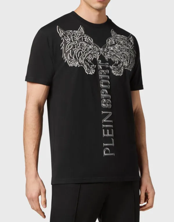 Philipp Plein T-shirt Round Neck SS Tiger black Hot