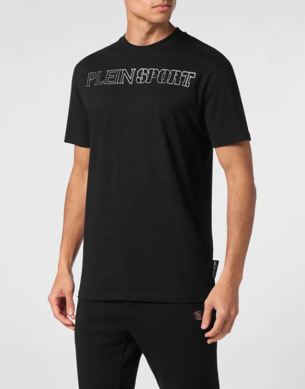 Philipp Plein T-shirt Round Neck SS Tiger black/silver Discount