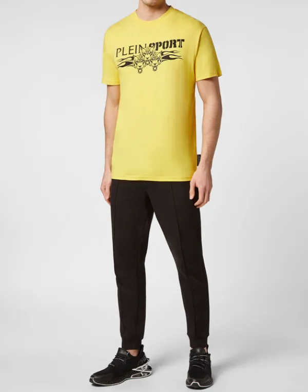 tshirt_round_neck_ss_tige_3-15.webp Philipp Plein T-shirt Round Neck SS Tiger YellowFluo/Black Sale