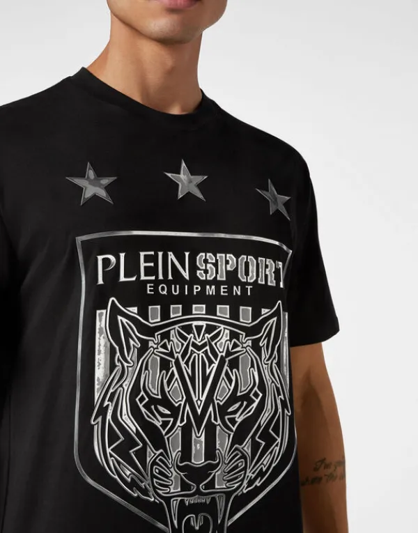 tshirt_round_neck_ss_tige_4-22.webp Philipp Plein T-shirt Round Neck SS Tiger Crest Edition black/silver Sale