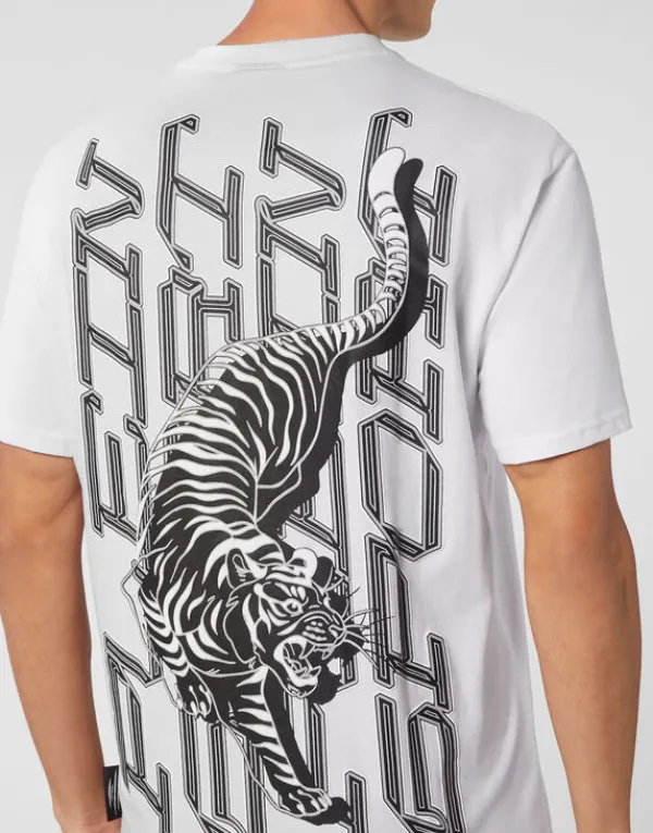 tshirt_round_neck_ss_tige_4-25.webp Philipp Plein T-shirt Round Neck SS Tiger white Outlet