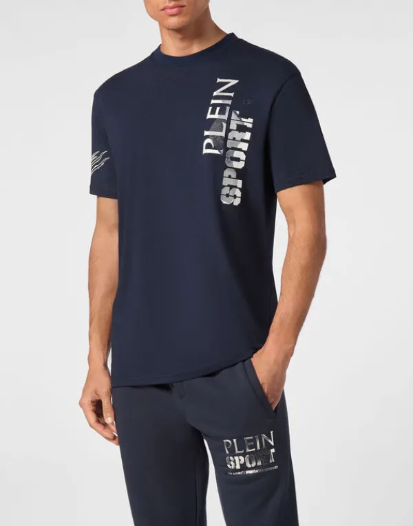 Philipp Plein T-shirt Round Neck SS Wave darkblue Discount