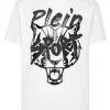 Philipp Plein T-shirt Round Neck Stencil Tiger Street Fighter New