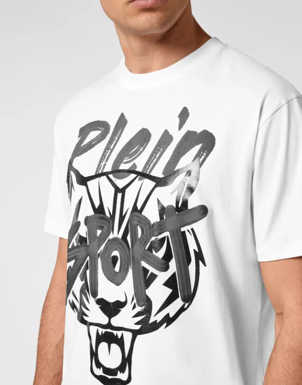 tshirt_round_neck_stencil_4.webp Philipp Plein T-shirt Round Neck Stencil Tiger Street Fighter New