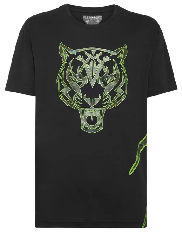 Philipp Plein T-shirt Round Neck Tiger black Online