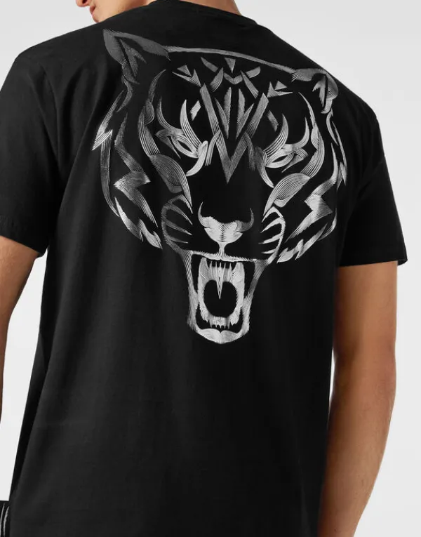 tshirt_round_neck_tiger_4-2.webp Philipp Plein T-shirt Round Neck Tiger black/silver Online