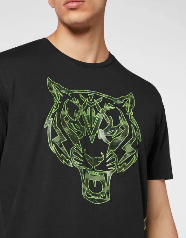 tshirt_round_neck_tiger_4.webp Philipp Plein T-shirt Round Neck Tiger black Online