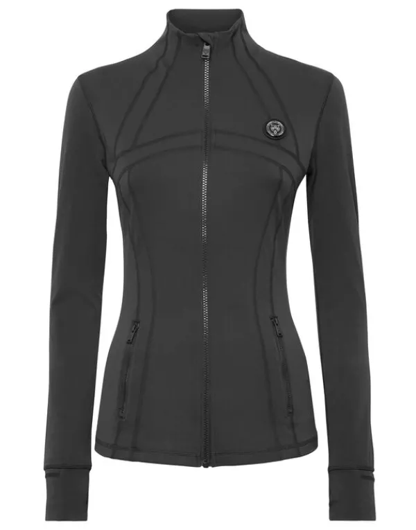 Philipp Plein Zipped Jogging Top black Sale