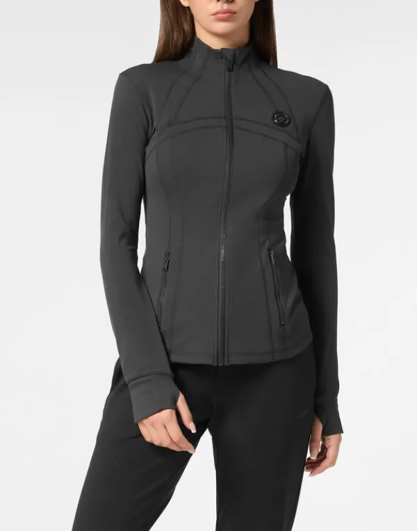 Philipp Plein Zipped Jogging Top black Sale